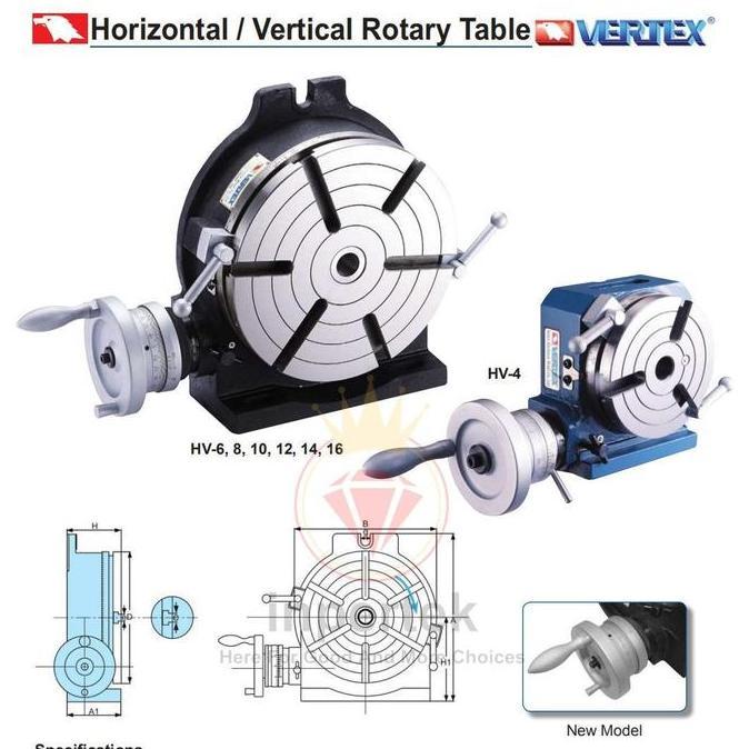 SUGIESTA VERTEX Rotary Table HV-6 Milling Vertical/Horizontal Rotary Table HV