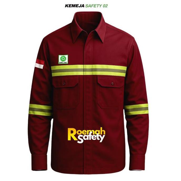 KEMEJA SAFETY TANGAN PANJANG | KEMEJA PDL | KEMEJA SERAGAM PROYEK