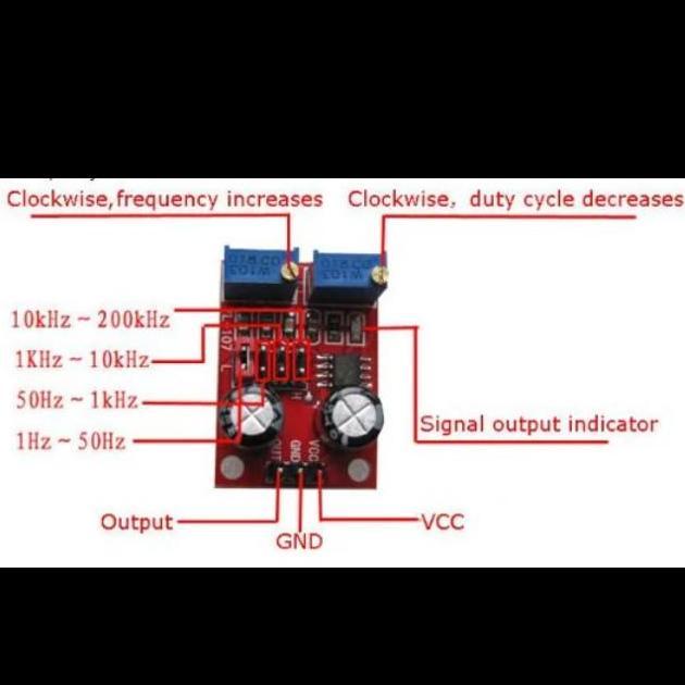NE555 PULSE FREQUENCY DUTY CYCLE SQUARE WAVE GENERATOR MODULE NE 555