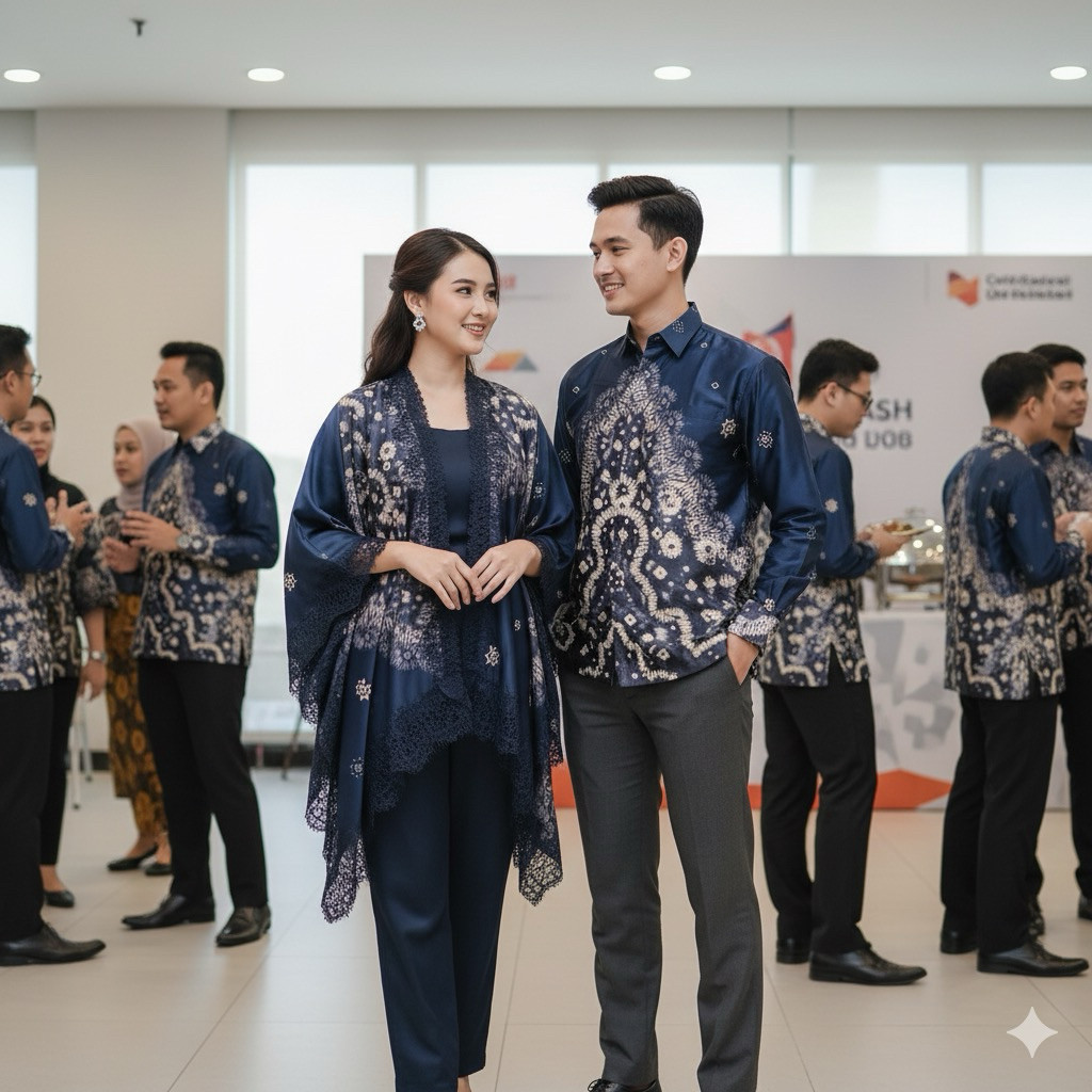 Couple Outer Jumputan Palembang Velvet Silk