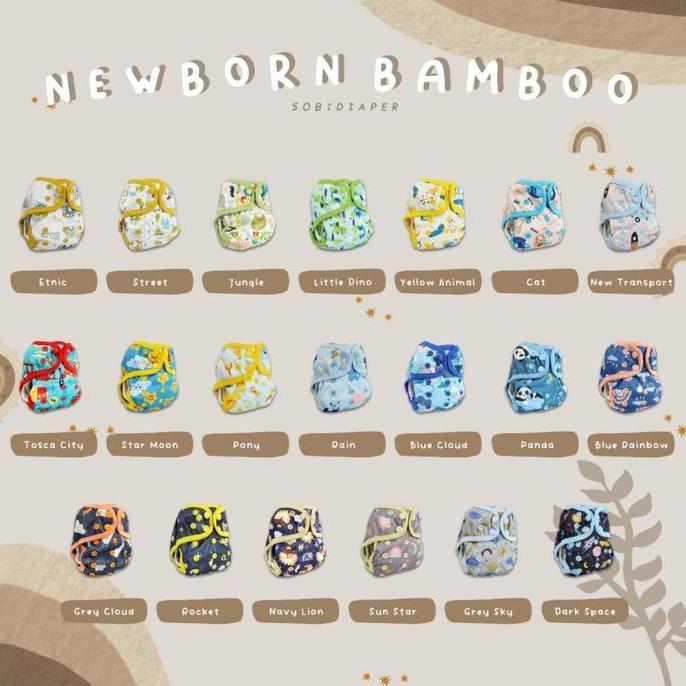 SOBI NEWBORN BAMBOO | CLOTH DIAPER BAYI NEW BORN CLODI POPOK KAIN
