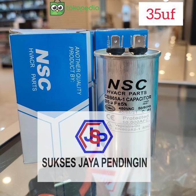 KAPASITOR 35 UF 2KAKI / KAPASITOR 35 MIKRO DISKON