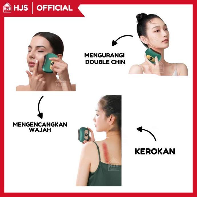 Ready [HJS] Gua Sha Electric Beauty Machine Alat Pijat Elektrik Wajah / Face Rejuvenation / Kerokan 