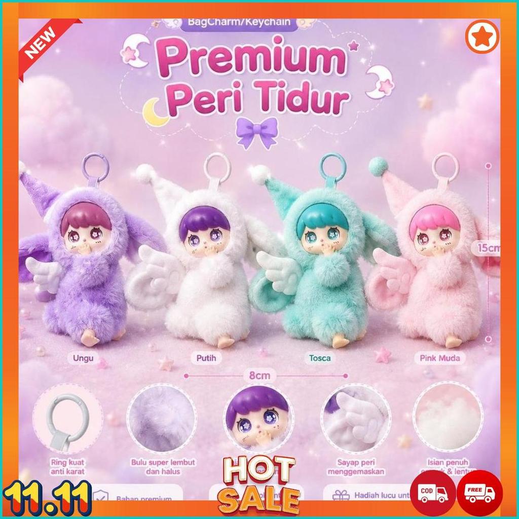 SLEEPING FAIRY DOLL BAGCHARM FREE BONEKA LUCU GANTUNGAN KUNCI BONEKA discoveryseller