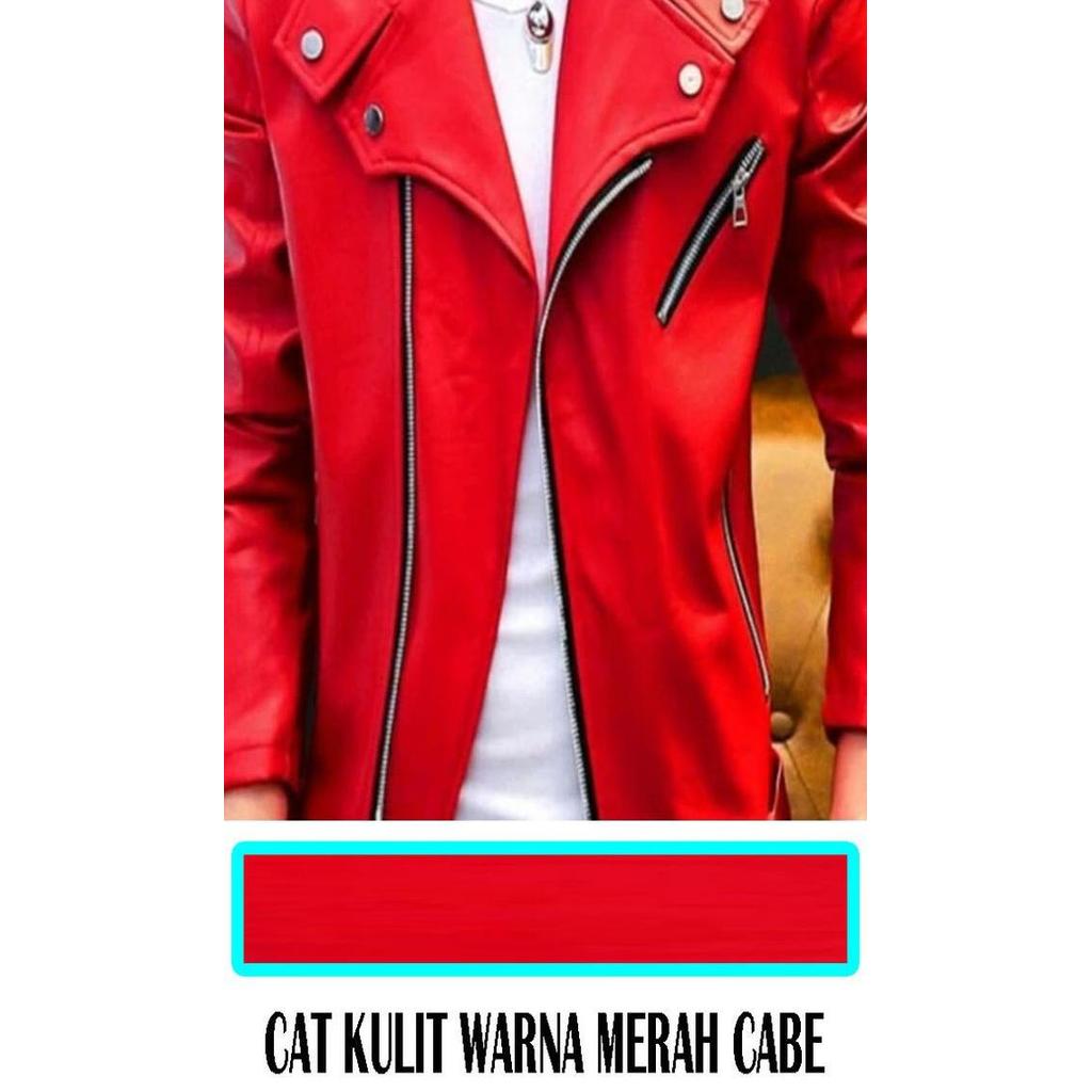 DV122 >> CAT KULIT WARNA MERAH CABE untuk jaket,sepatu,tas,dompet...DLL (200ml)