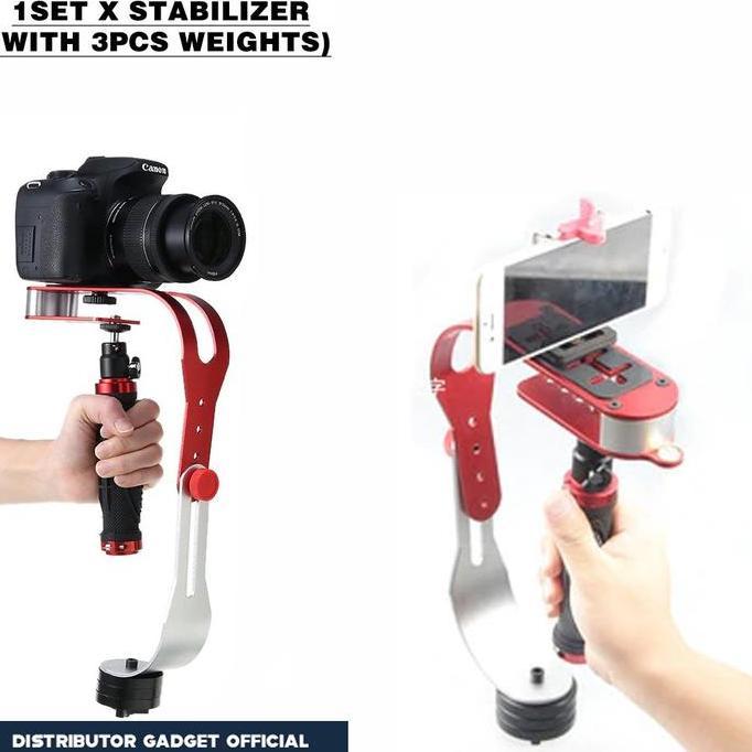 * Stabilizer Handheld Gimbal Kamera Dslr Gopro Smartphone Hp Mirrorless *