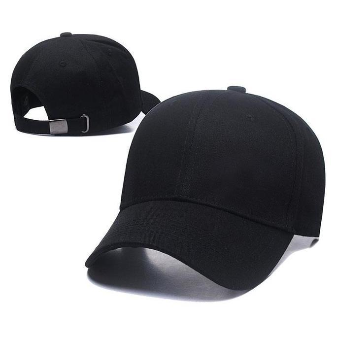 LADHUVHI Topi Hitam Polos Topi Fashion Korea Unisex Baseball Cap