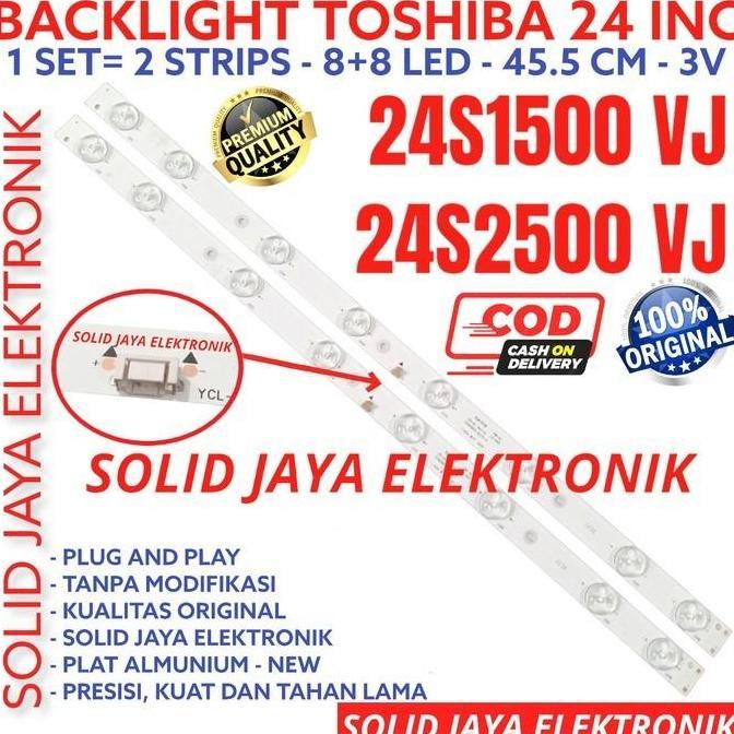 TERLARIS BACKLHT TV LED TOSHIBA 24 INC 24S1 24S2 24S1VJ 24S2VJ VJ LAMPU 24S 8K 3V 8 KANCING LED 24IN