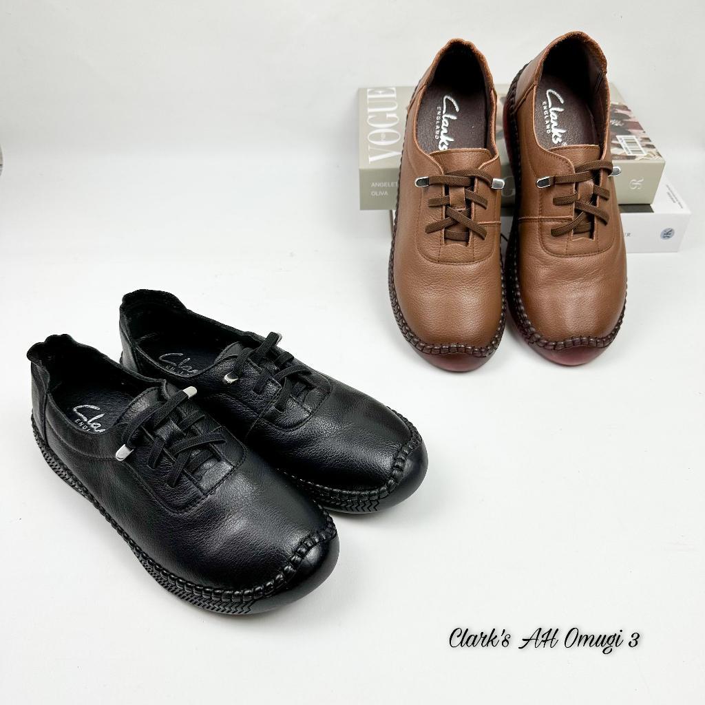 Sepatu Kulit Wanita Clarks Omugi 3 100% Kulit Asli (Best Seller 2023) / Sneakers Wanita Kulit / Sepa