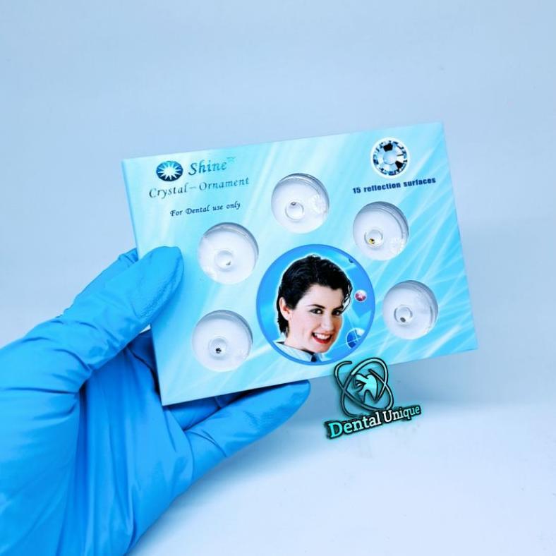 Diamond Shine ( Warna ) Kristal Mengkilap Model Round Skyce Kristal Gigi Motif Bulat