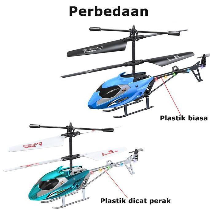 Mainan Helikopter Remote Control  2,5 Channel Helikopter Ukuran Besar Ada Lampu Berwarna