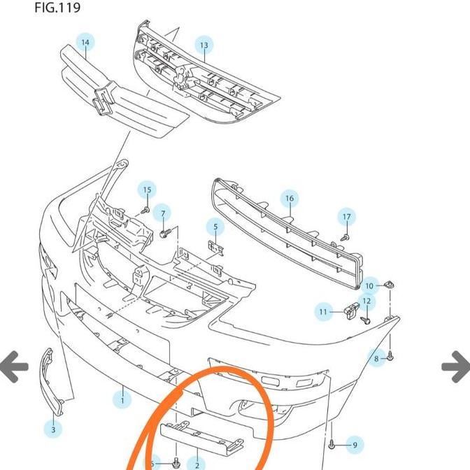 Murah Cover Derek Bemper Depan Baleno Next G Original Suzuki