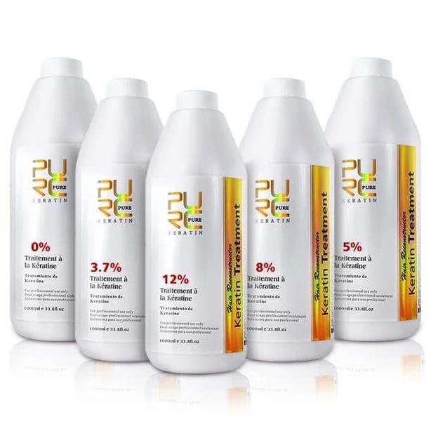 (BISA COD) HAIR KERATIN TREATMENT PURC 1000 ML BUNDLING EDITION Haircare gold ichiban smooth pure