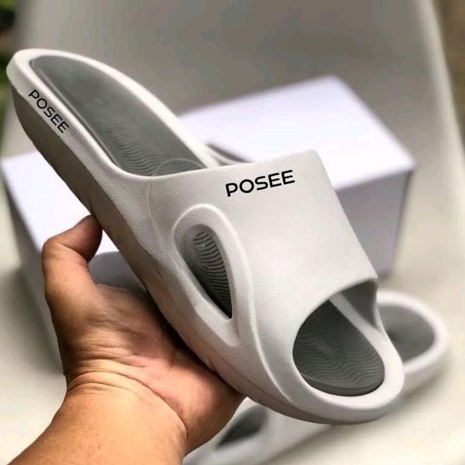 Sandal posee sandal slop posee Full Karet Pria-Wanita Terbaru Shoes Sendal Selop Kasual Flat Kerja S