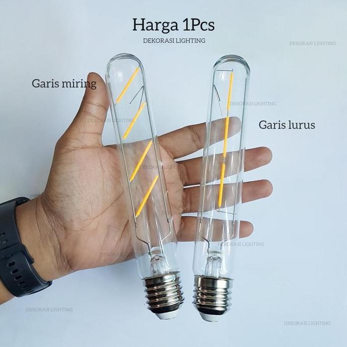 Raizo- T8 120 T8 150 19Cm Lampu Filament Bohlam Edison Led Panjang Pipa