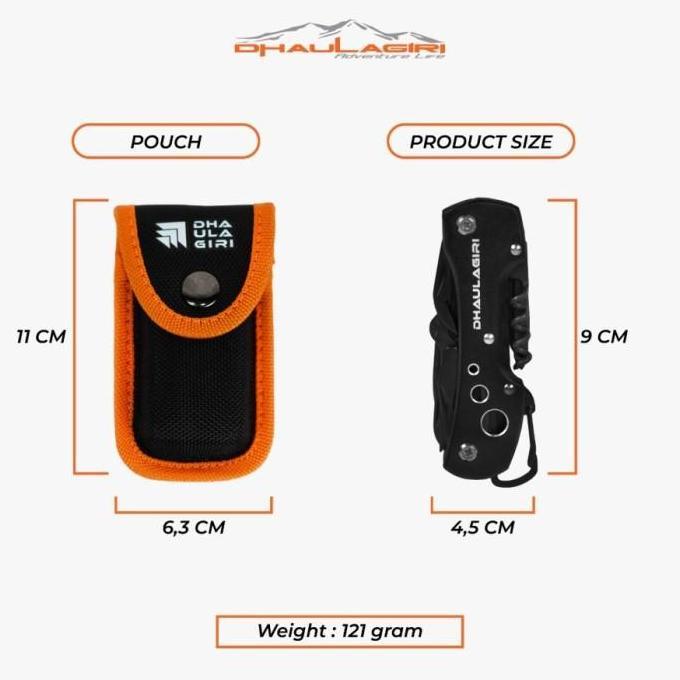 Moon- Survival Kit Multifungsi Carabiner Tools 502 Dhaulagiri Multitools