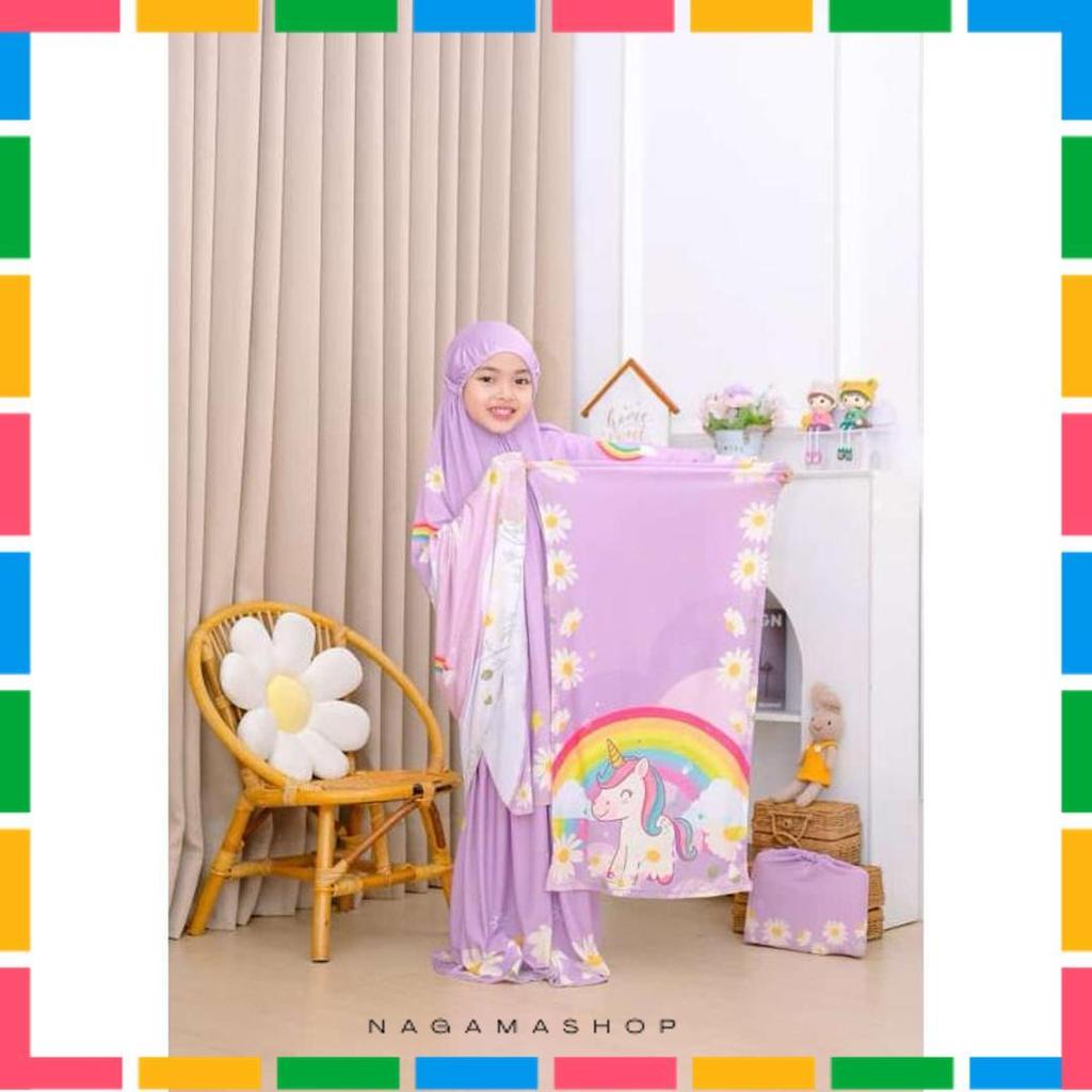 Diskon Lebaran Mukenah Anak Karakter Unicorn / Mukenah Anak / Mukena Anak Lucu / Mukenah Anak Sd / M