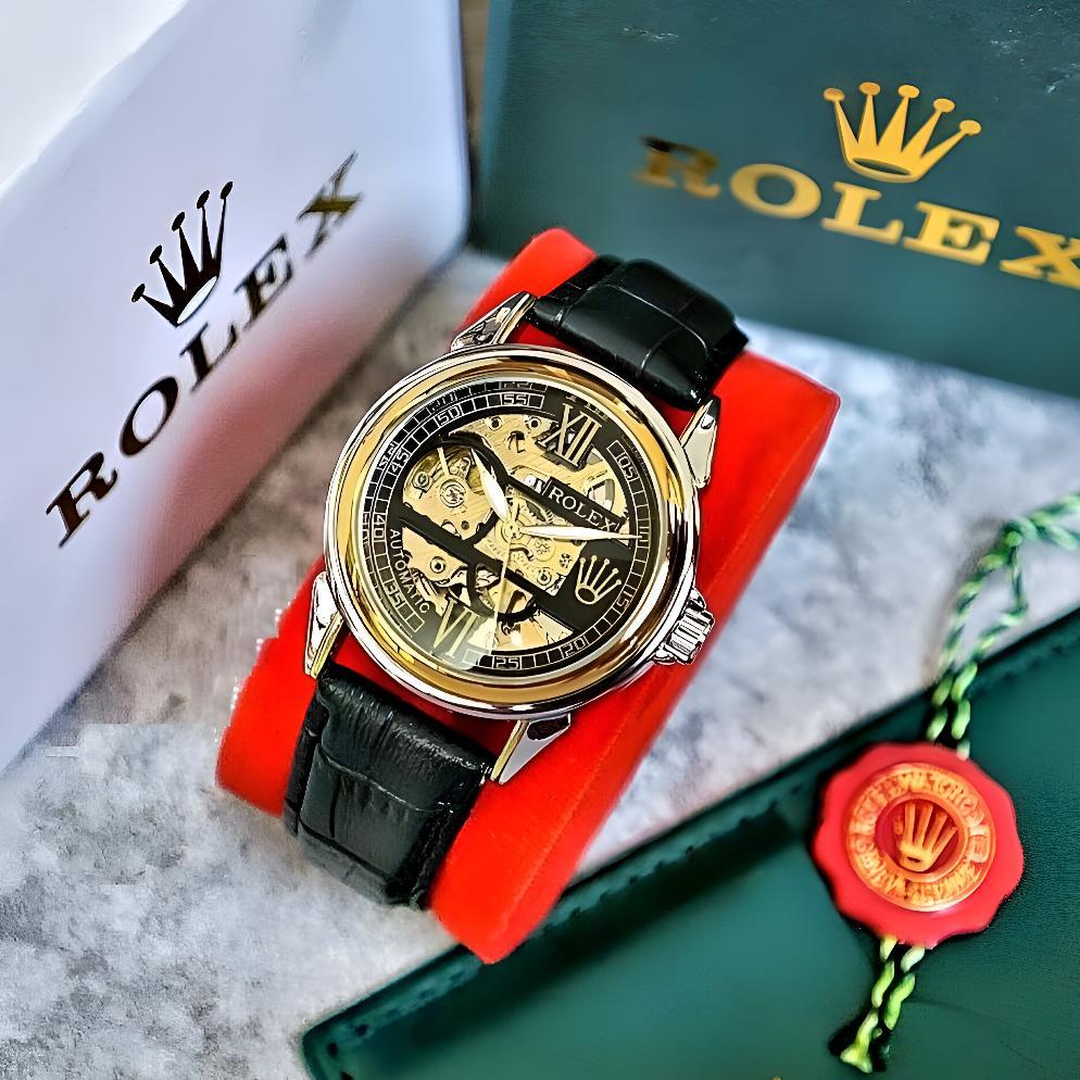 JAM OTOMATIS  Jam Tangan Pria ROLEX ROMAWI HC-2360 + Box Ekslusive
