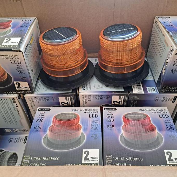 lampu rotari solar mini panel Surya lampu warning light rotary solar