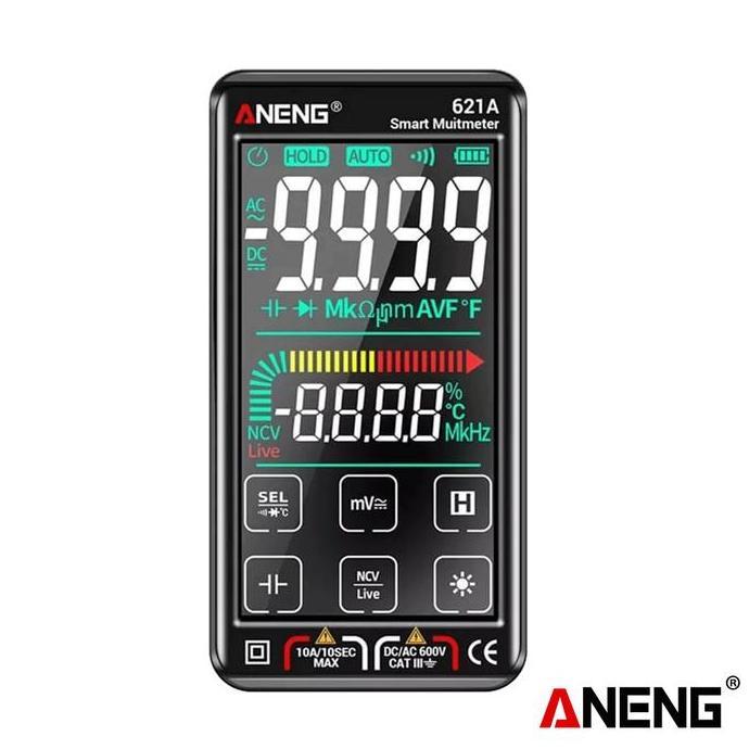 PROMO TERBATAS - Aneng 621A Multimeter Digital Smart Touch Screen Watch mA Current Ori