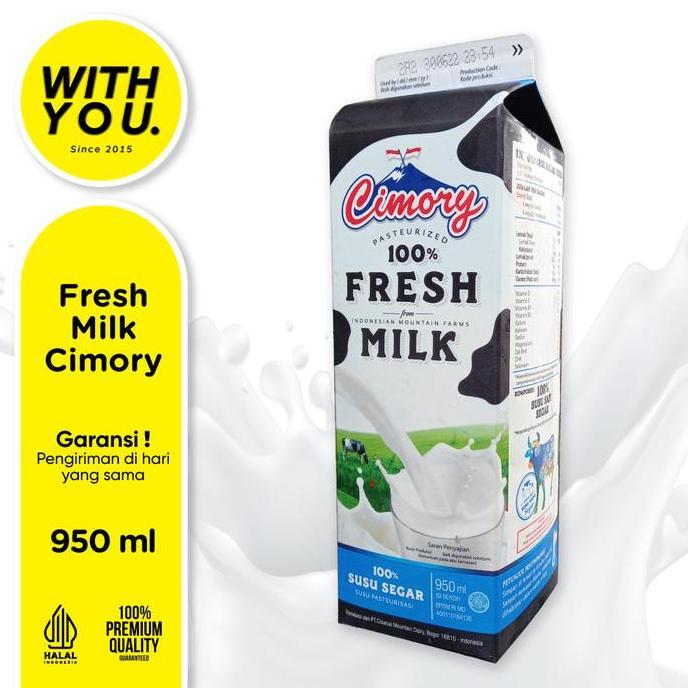 Runmilk- Cimory Fresh Milk 1Liter | Susu Segar | Full Cream