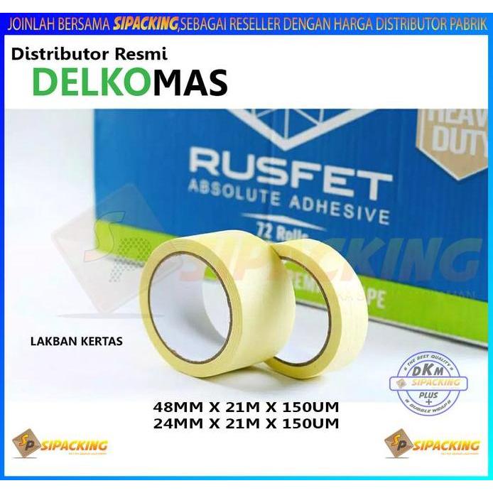 Ready LAKBAN KERTAS RUSFET ISOLASI MASKING TAPE