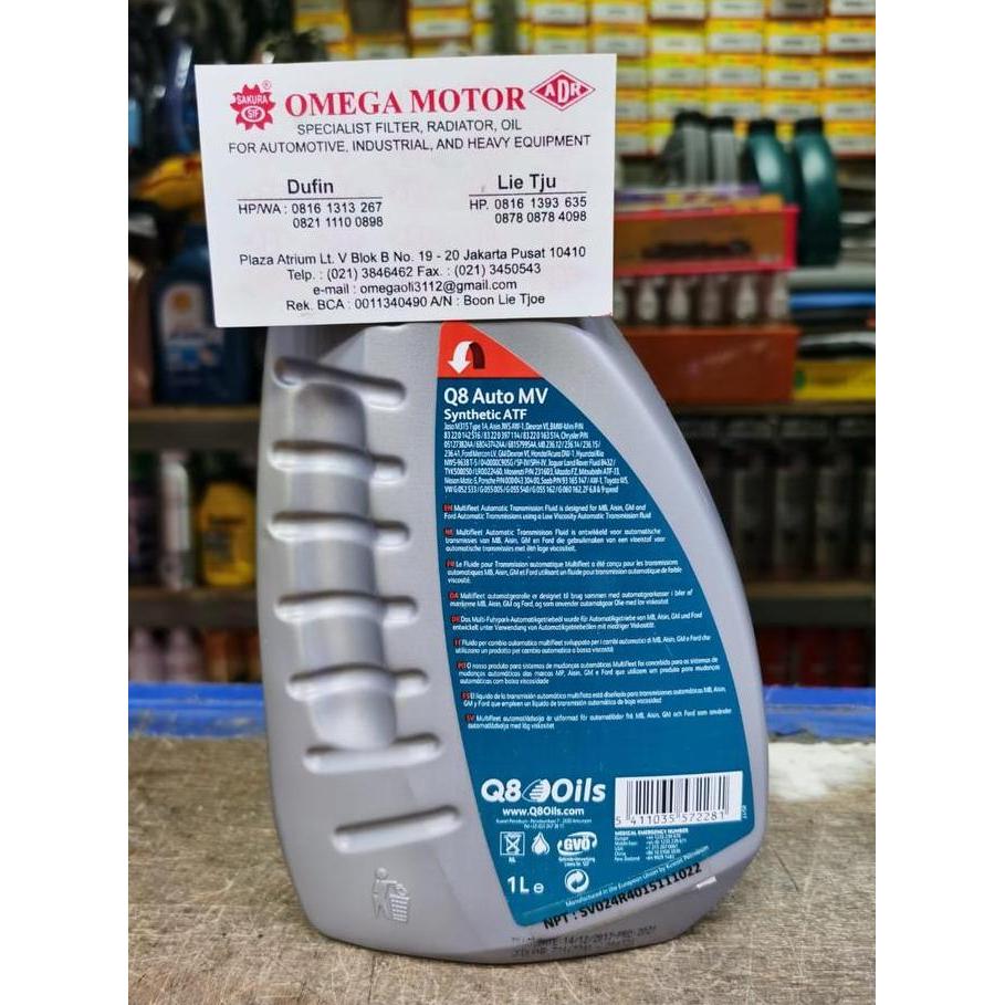 Q8 Synthetic ATF MV(dextron 6) 1 liter