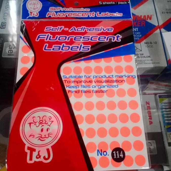 Ready label tom jerry 114 merah bulat