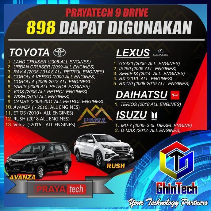 TOQMIJIN 9 DRIVE 898 THROTTLE CONTROLLER PIGGYBACK TOYOTA 898 REMAP ECU