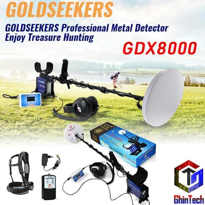 TOQMIJIN Metal Detector Goldseekers GDX-8000 Detektor Emas GDX 8000 dan Harta Karun GDX8000
