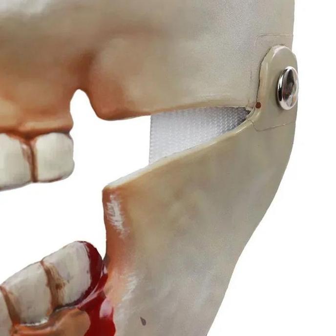 Topeng Halloween Seram Topeng Tengkorak Putih Halloween Hantu Oni Topeng Seram Tengkorak