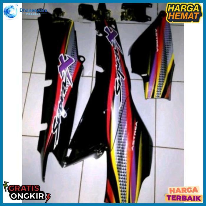 Cover Body Supra X Lama Body Belakang Supra X Lama Bahan Tebal Cover Body + Box Aki Supra X Lama Set