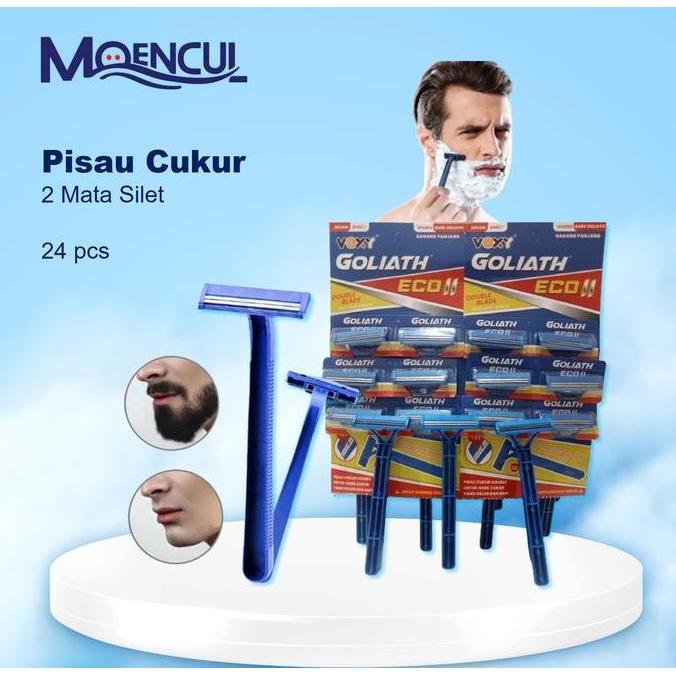 Alat Cukur 2 Mata | Pembelian 24 Pcs & Kelipatannya | Pisau Cukur Kumis & Jenggot Pria