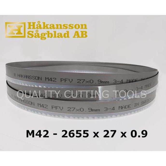 HAKANSSON Metal Bandsaw Blade M42 / Mata Gergaji Besi 2655 x 27 x 0.9