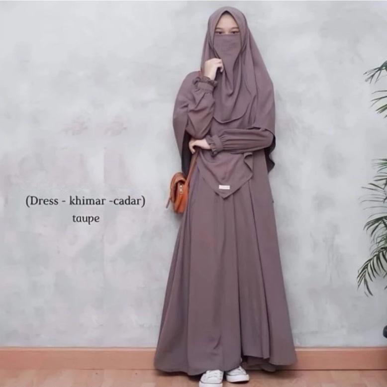 100% AMAN Araya Set ( Gamis + Hijab + Cadar )/EPIC/Gagil/Ninos