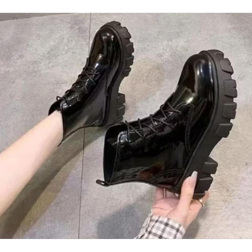 Terbaru Boots Sepatu Sneakers Wanita Sneakers Fashion Shoes Korea Sepatu Wanita Boots Hitam Polos