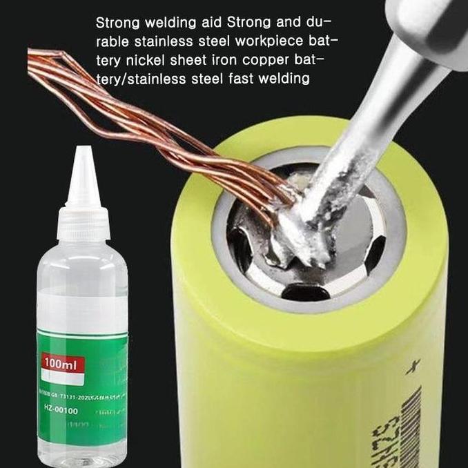 TWOVAN 100ML Flux Cair Flux Solder Stainless Steel Perekat Solder Nikel Seng Baterai Kabel Nickel Ni