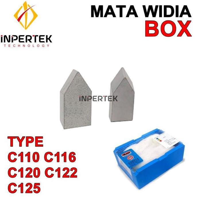 ADZKIMI Mata Widia C122 YG6 Pahat Bubut Tip C 122 YG 6 Cemented Carbide BOX