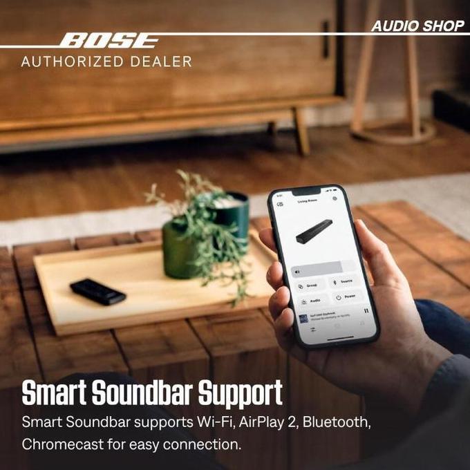 BOSE SMART SOUNDBAR WITH DOLBY ATMOS FOR PREMIUM HOME THEATER SMART SOUNDBAR