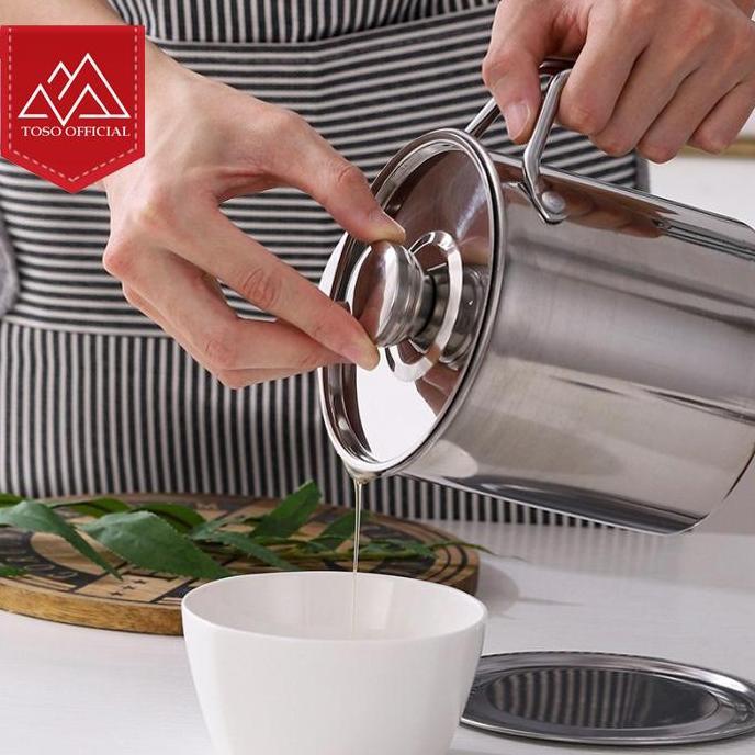 TEMPAT MINYAK STAINLESS SUS 304 OIL POT SARINGAN MINYAK OIL STRAINER HS