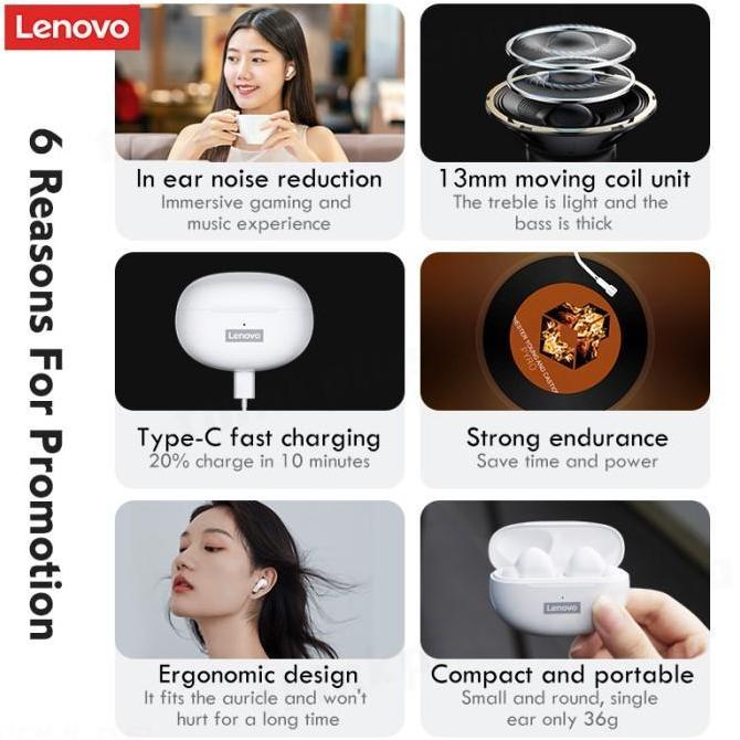 Lenovo LP5 True Wireless Bluetooth Earphone Noise Reduction TWS