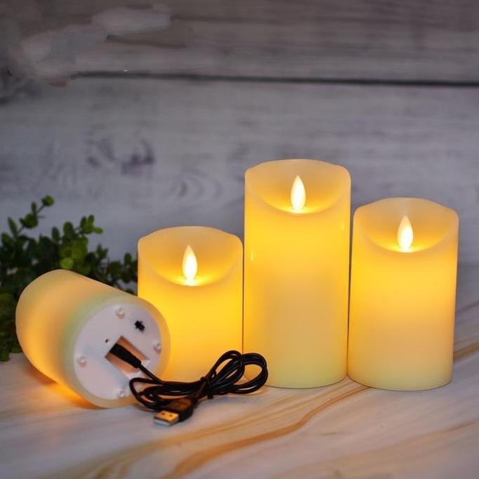 Lilin Led Api Bergoyang Model Charger