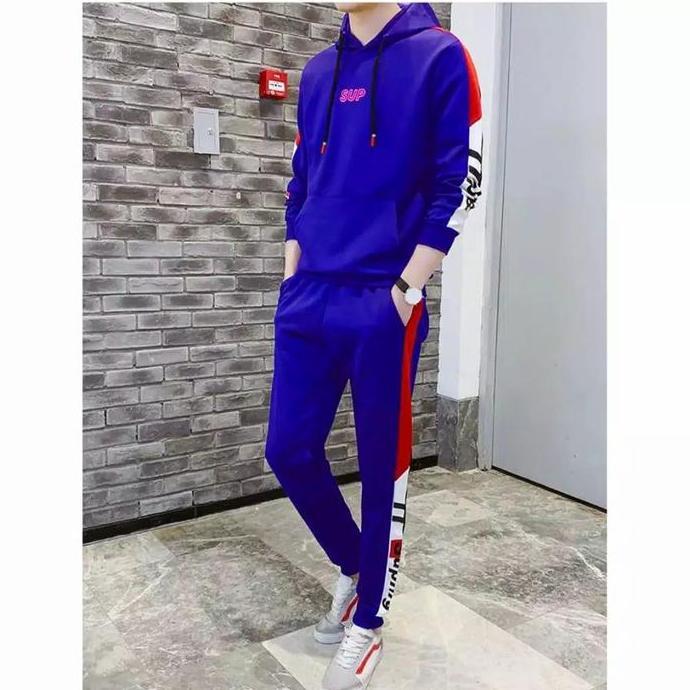 New Set Setelan Olahraga Pria Running Baju Celana Training Lari Santai