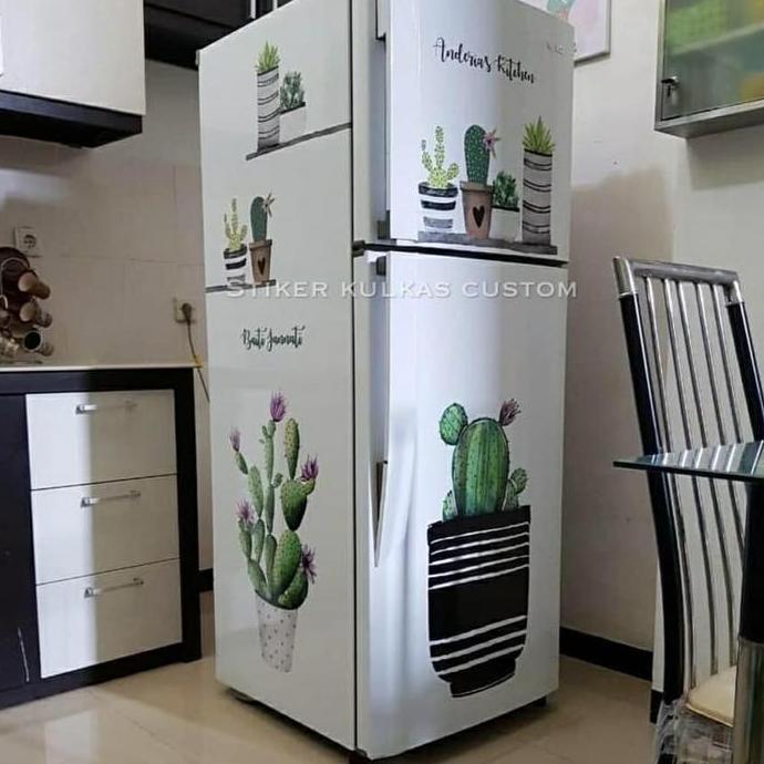 Stiker kulkas 2 pintu kaktus Jumbo