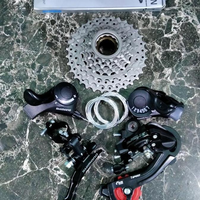 GROUPSET GRUPSET SHIMANO TOURNEY TZ 3 X 7 SPEED MTB RB MINION SELI ORIGINAL DAN TERPERCAYA