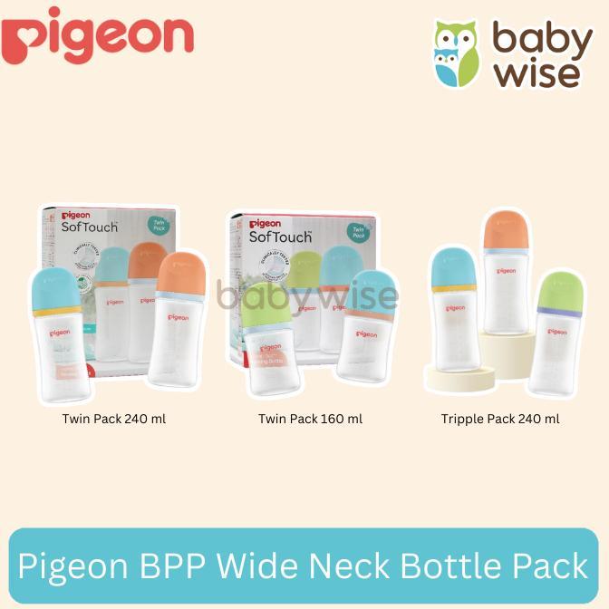 Pigeon BPP Wide Neck Bottle Pack - Botol Susu Bayi | Botol Susu Newborn | Botol Susu Anak
