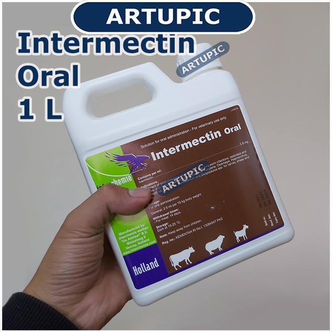 Intermectin Oral 1 L Obat Parasit Kutu Cacing Cacingan Hewan Ternak New