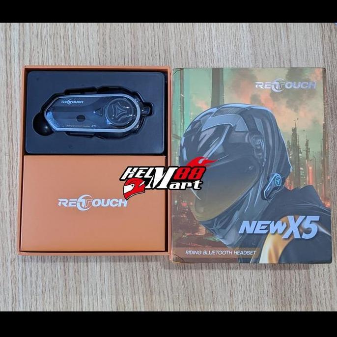 Intercom Retouch X5 PRO & X5 NEW - Interkom Helm Bluetooth Mesh Headset Motorcycle