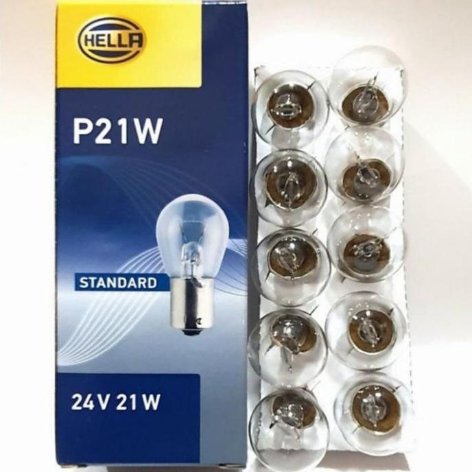 Bohlam Hella S25 24V 21W Clear Kaki1 - 10Pcs- Promo