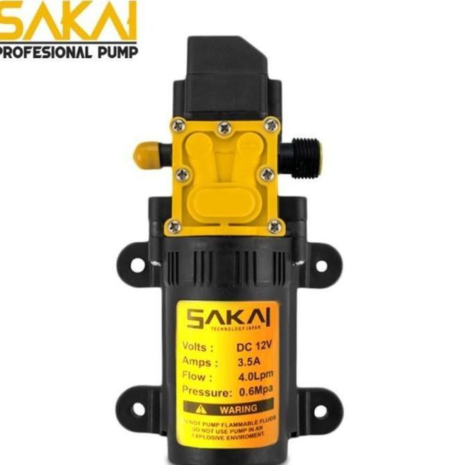 RESTOCK POMPA DC SAKAI 12 VOLT 80 PSI - POMPA STEAM - POMPA DC HIGH PRESSURE